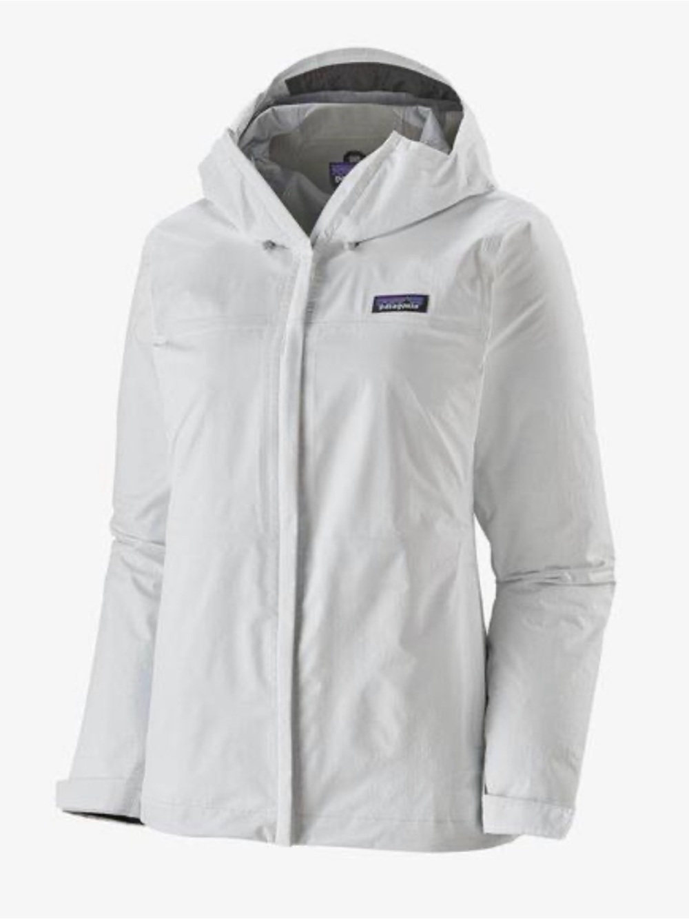 Patagonia Women's Torrentshell Birch White Hooded Rain Jacket